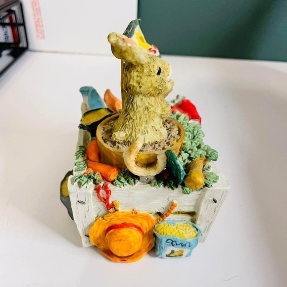 Music Box Rabbits Seeds Stand **VINTAGE** - Picture 3 of 6